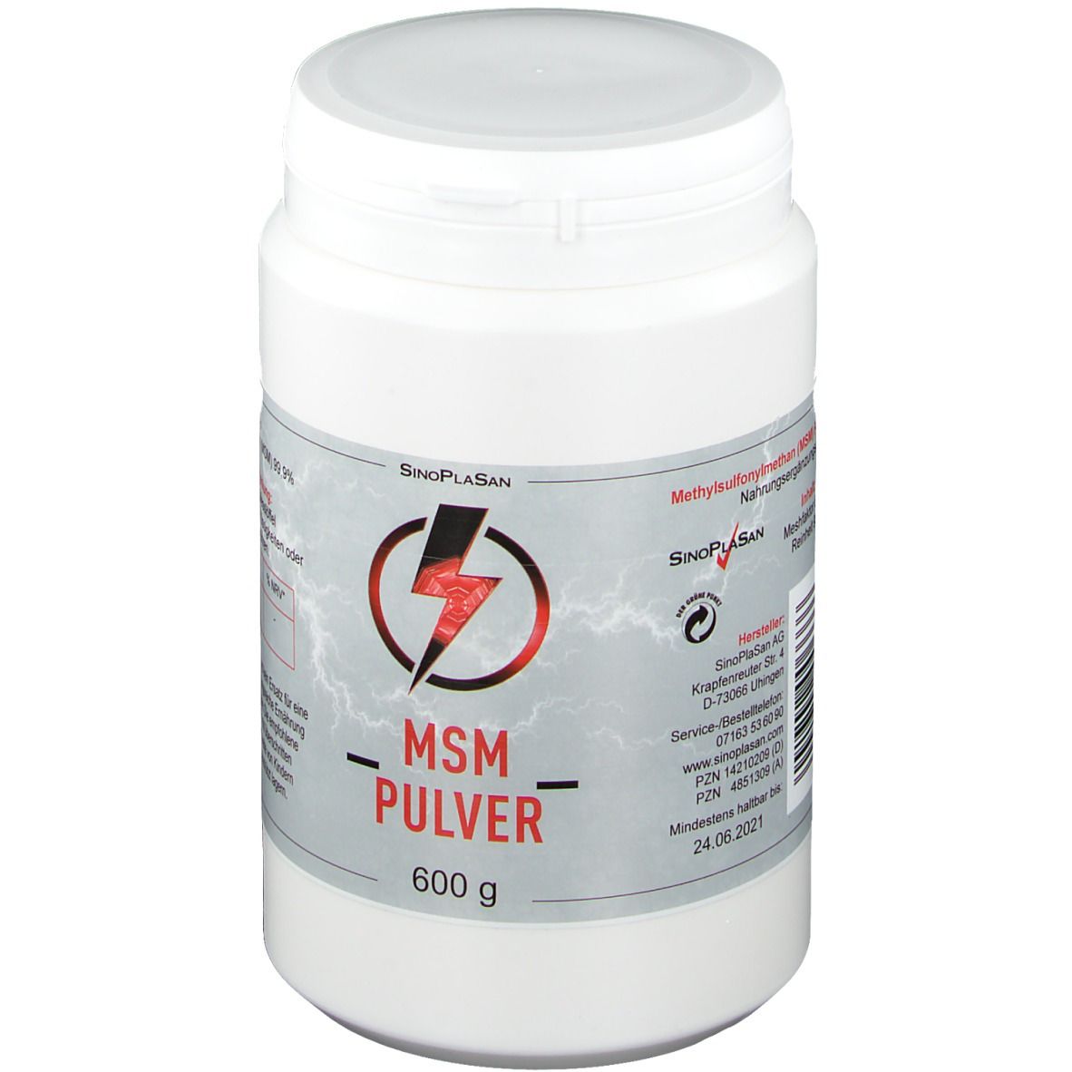 SinoPlaSan MSM Pulver 99,9% Methylsulfonylmethan