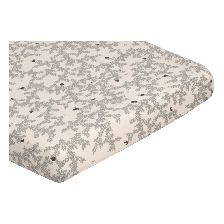 garbo&friends Drap-housse Pomegranate en mousseline de coton | Beige