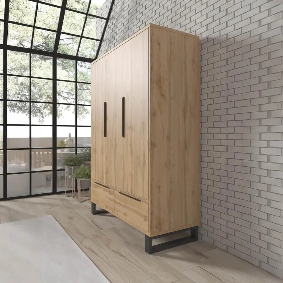 Meubella - Kledingkast Harlow - Eiken - 145 cm