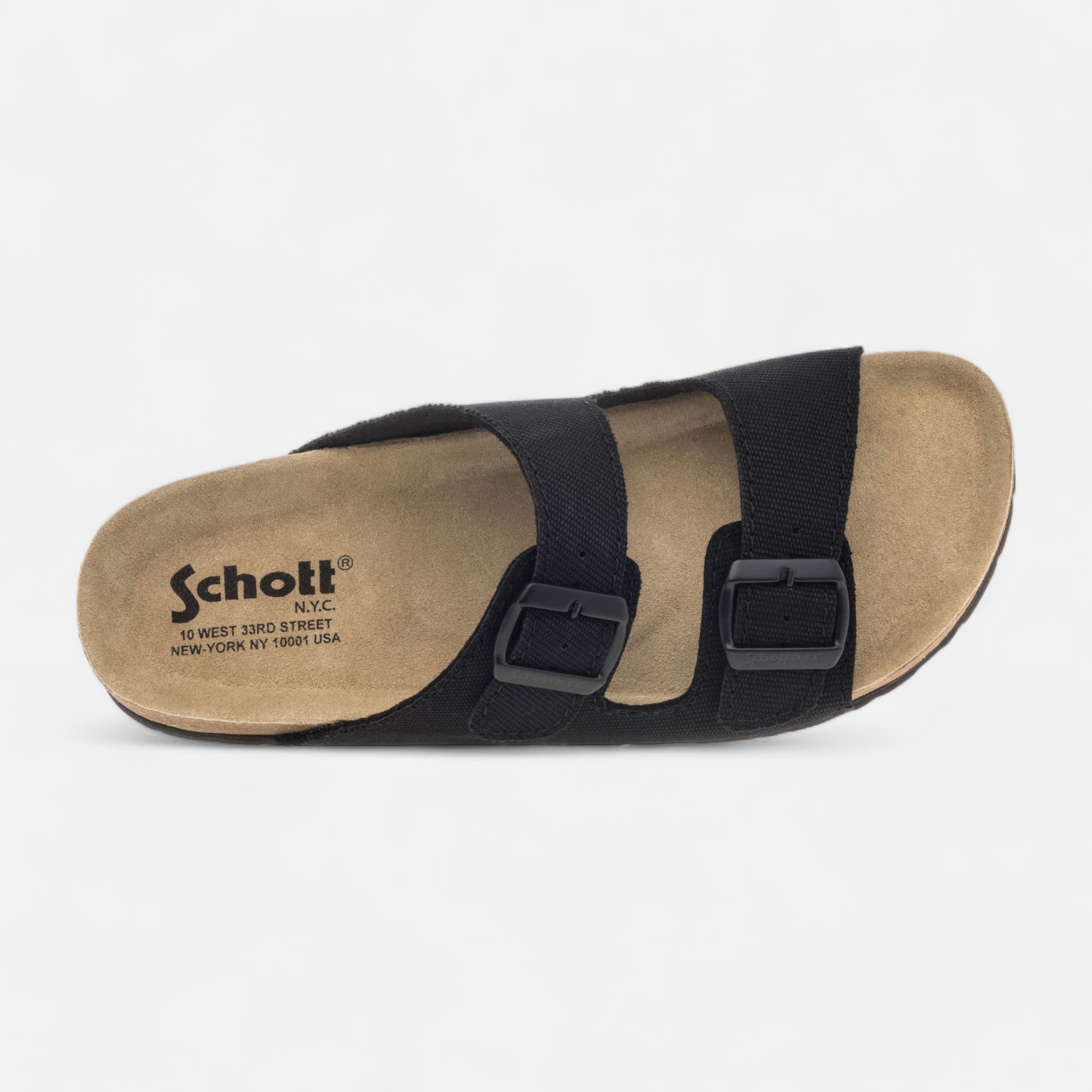 Mules semelle liège Homme noir
