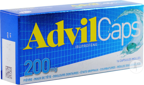 AdvilCaps 200mg Ibuprofène 16 Capsules