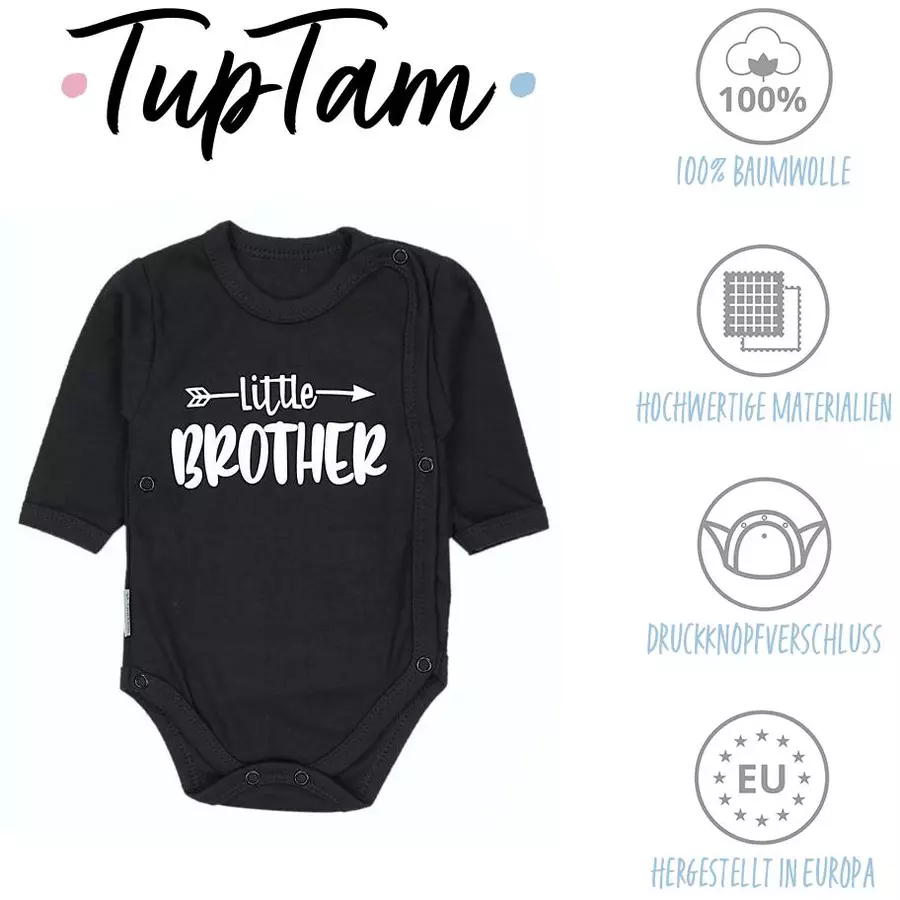 TupTam Baby Langarm Wickelbody im 5er Set schwarzgelb