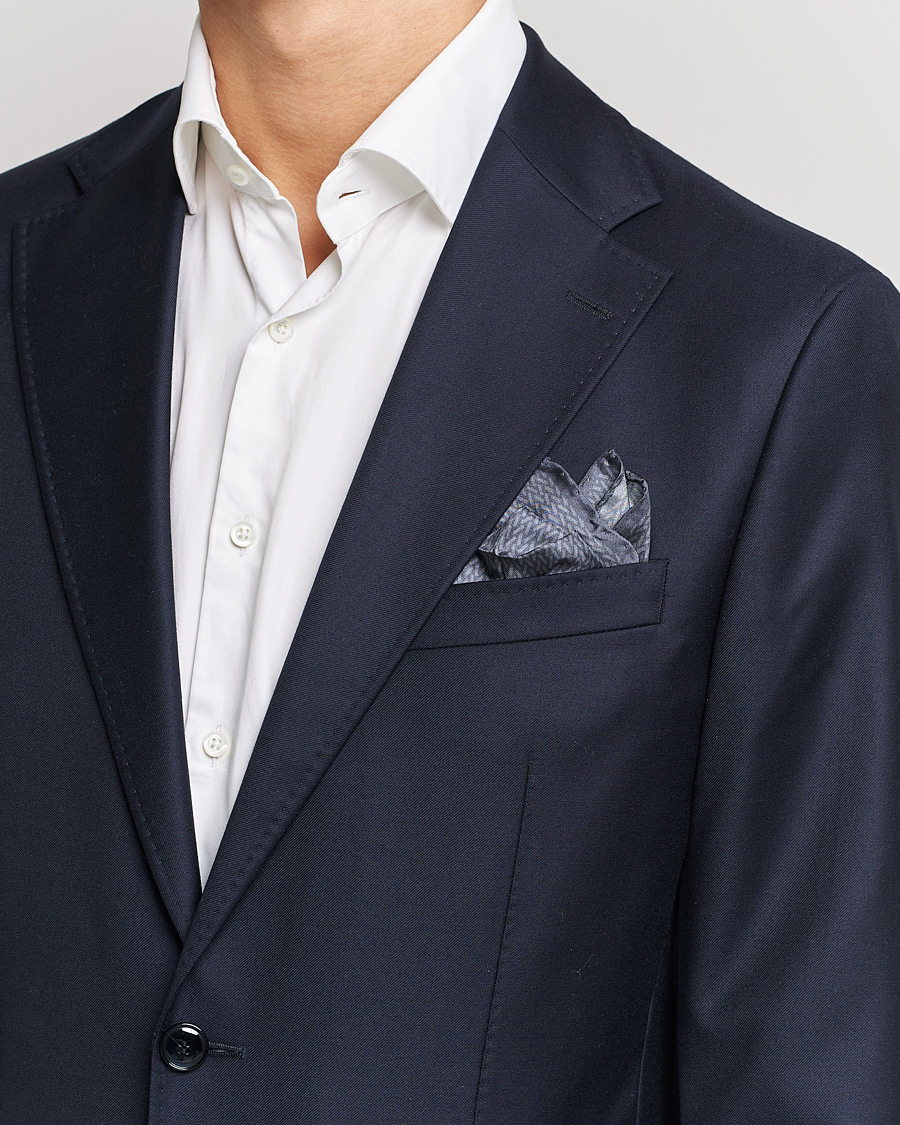 Stenströms Silk Handkerchief Mid Grey