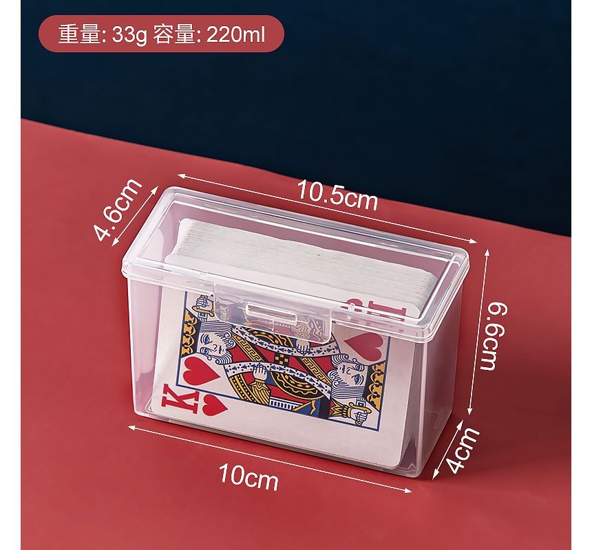 Sabam - Transparante plastic pokerkaarten opbergdoos / set