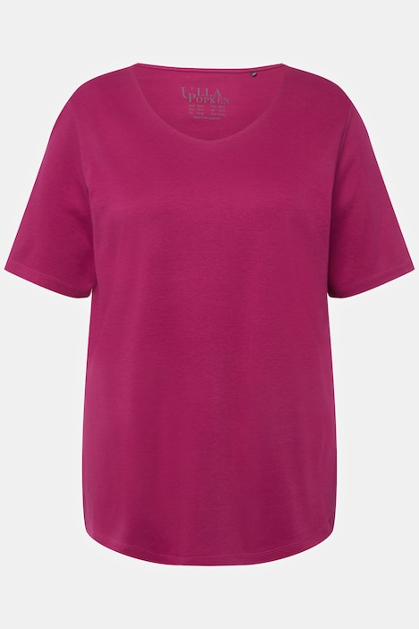 Shirt, doppellagige Vorderseite, Slim, Rundhals, Halbarm