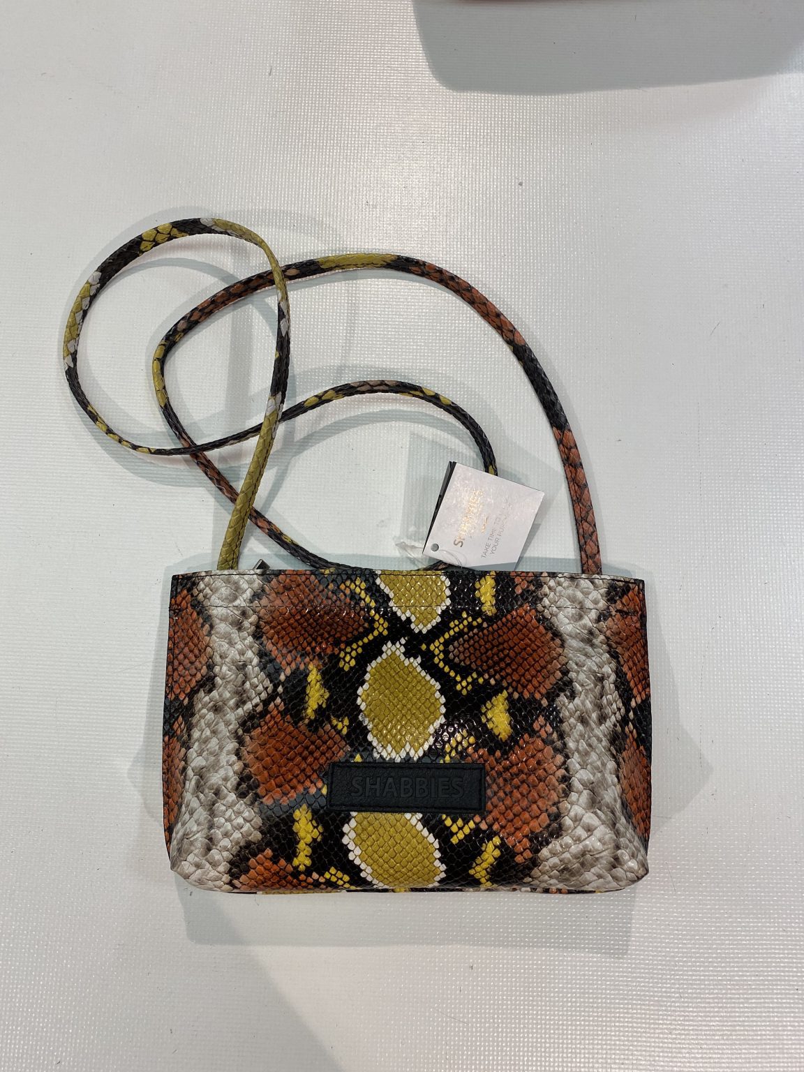Shabbies Amsterdam Crossbody S Snake Multi Yellow