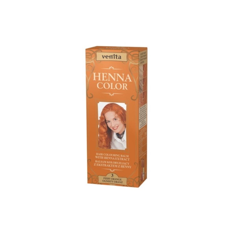 Venita Henna Color Kleurbalsem met henna-extract /3/ Fiery Orange 75 ml