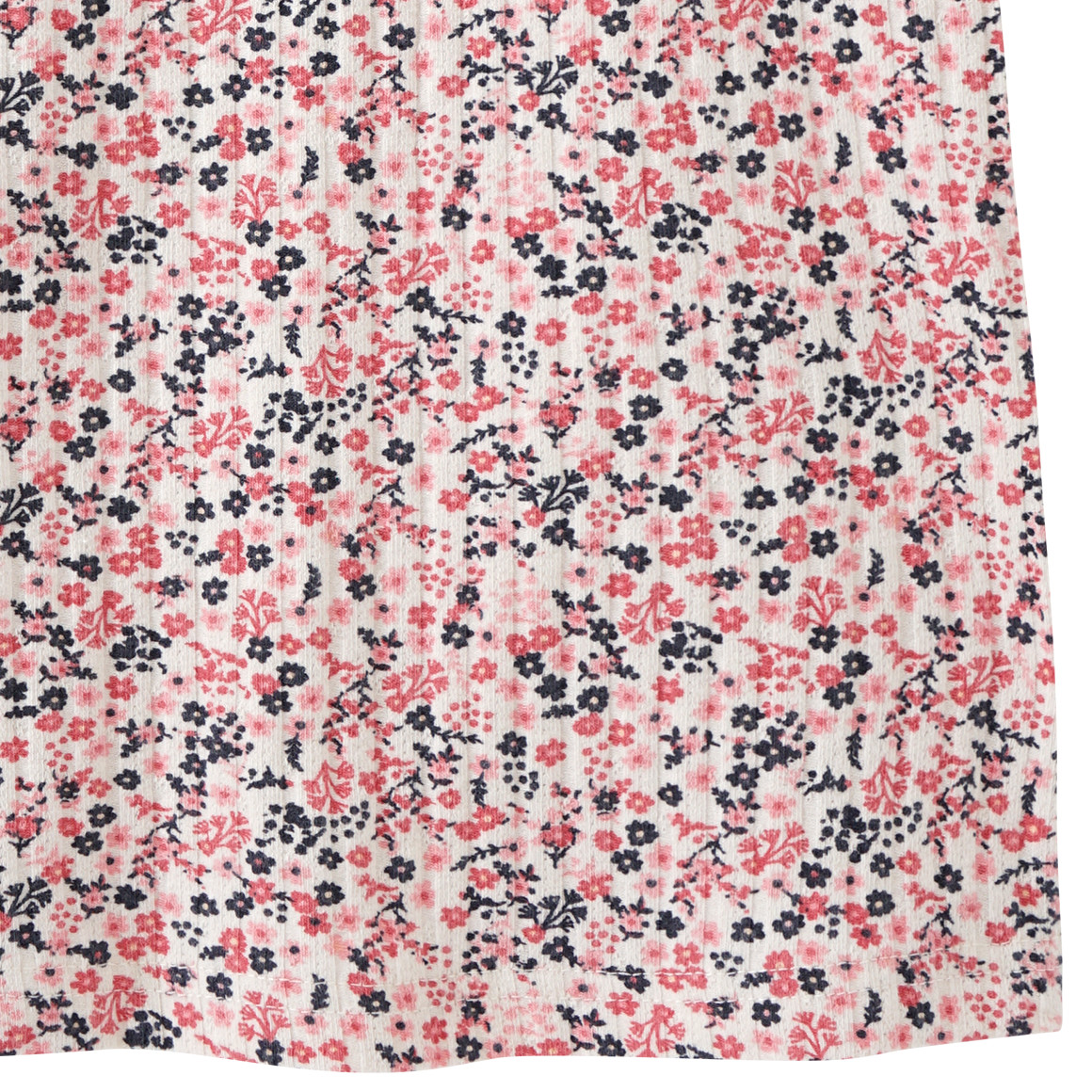 Yigga Mädchen T-Shirt mit Blumen allover cremeweiss / rosa
