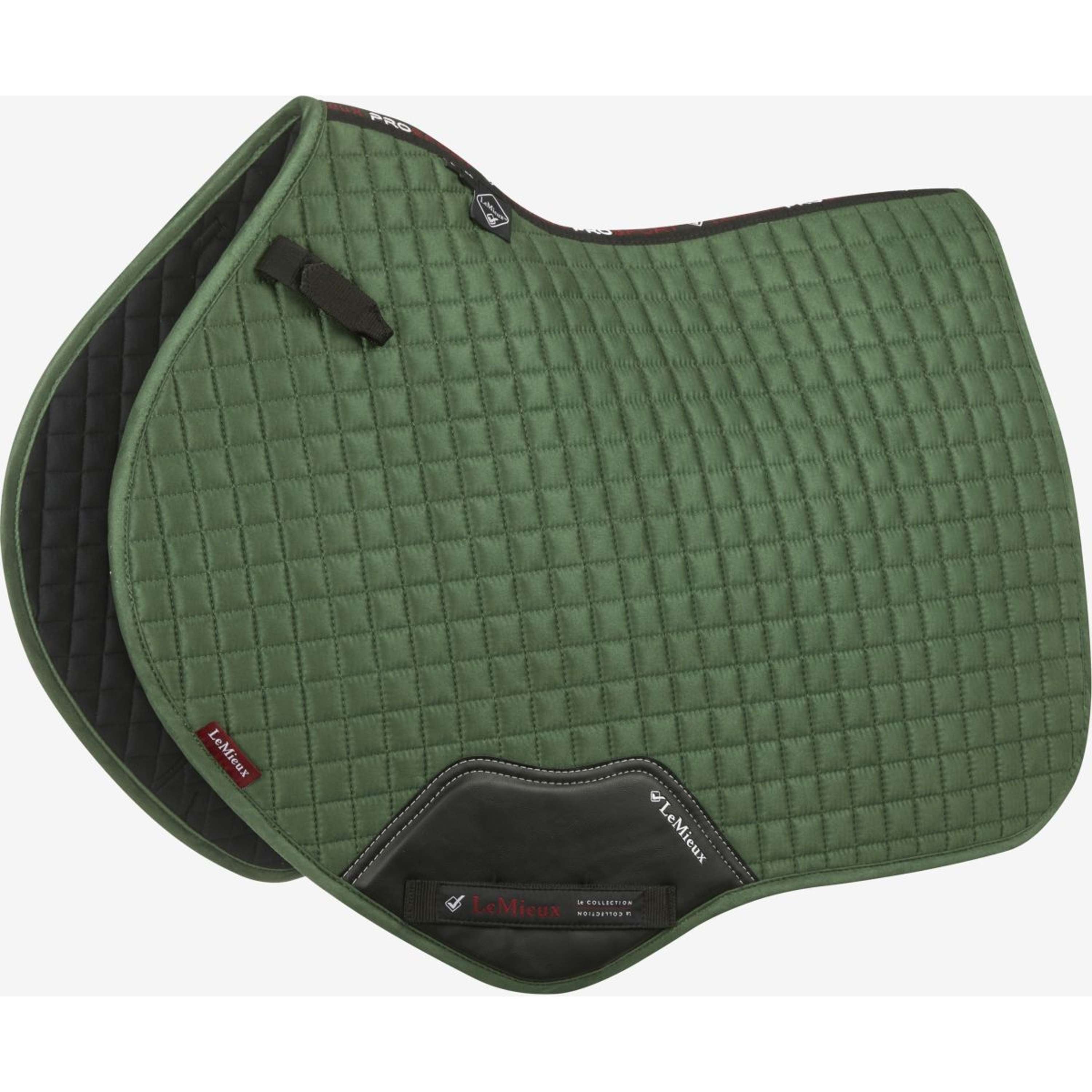 LeMieux Zadeldekje Suede Square Close Contact Hunter Green