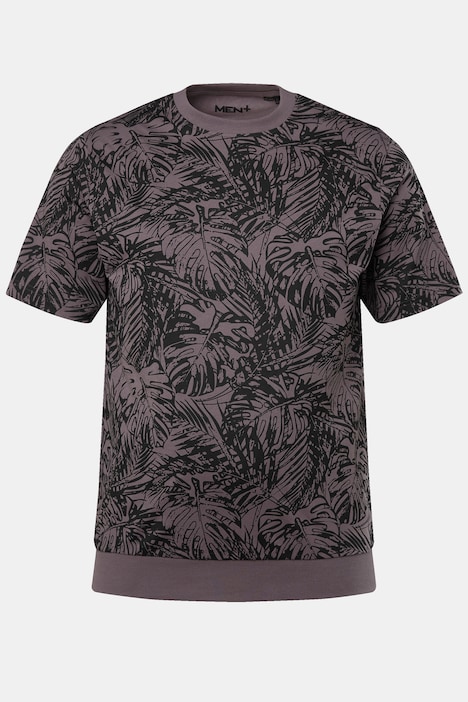 Men+ T-Shirt Bauchfit, Halbarm, allover Print, bis 84/86