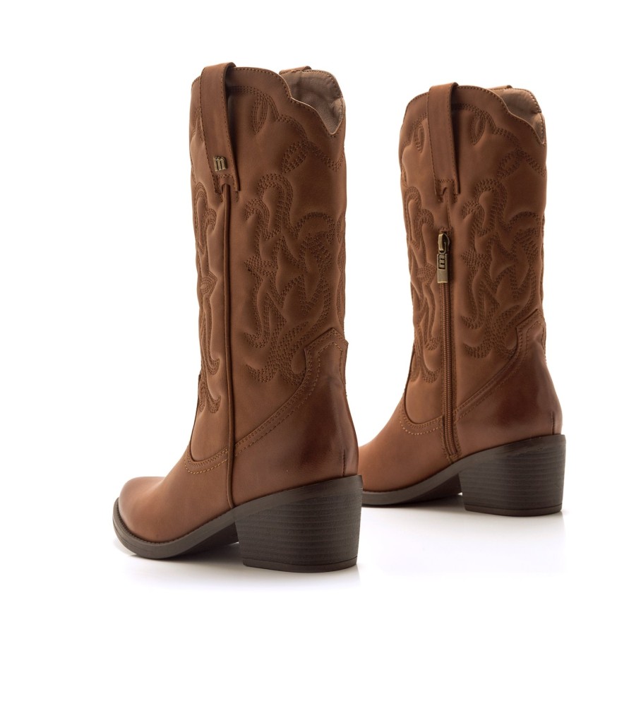 Botas Mustang Tanubis marrons - Salto de 6 cm -