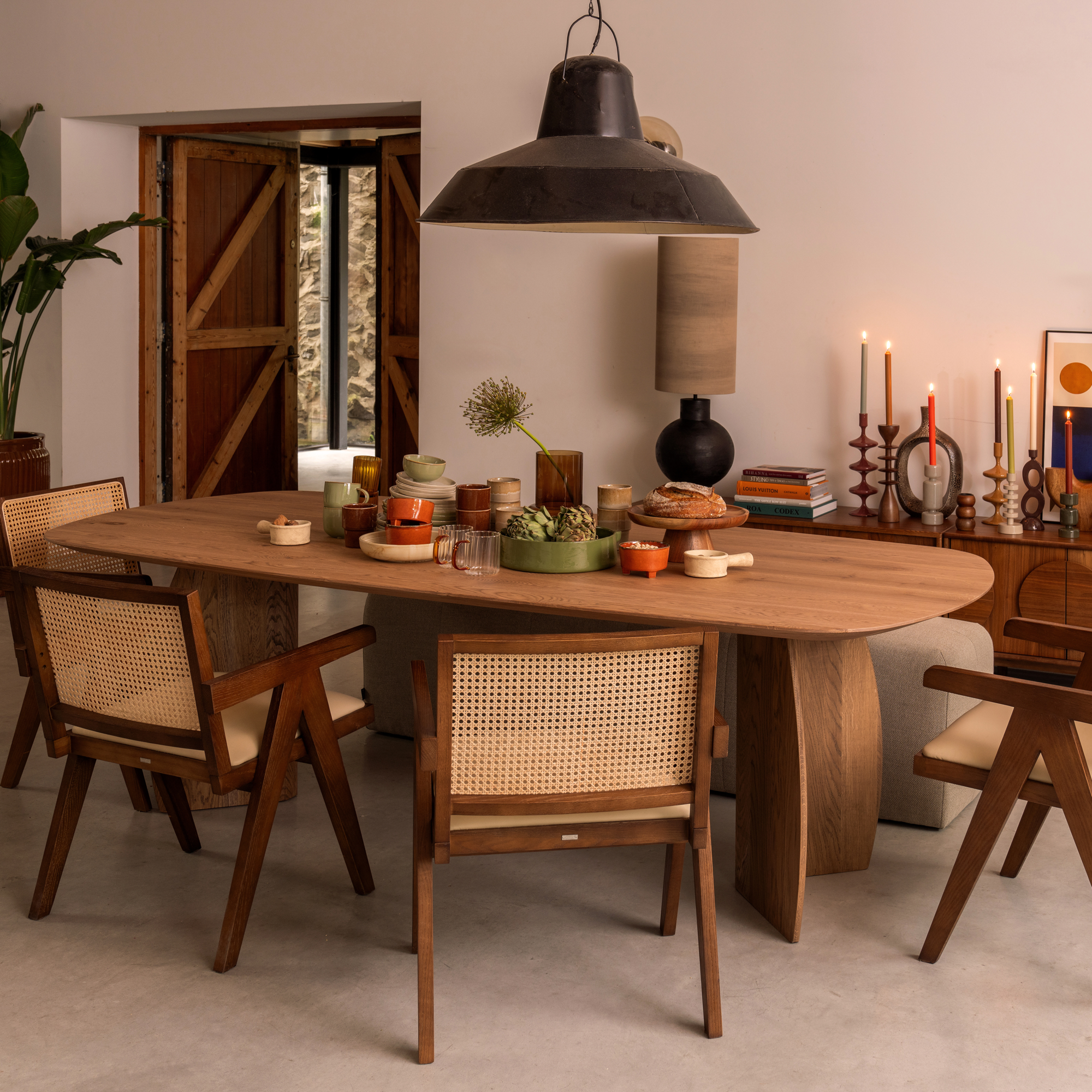 Eettafel Divio tabacco light 220x100 cm
