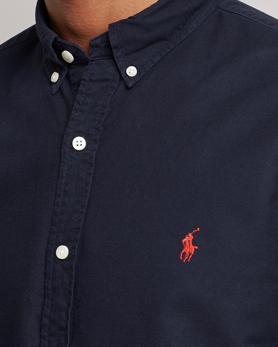 Polo Ralph Lauren Slim Fit Garment Dyed Oxford Shirt Navy