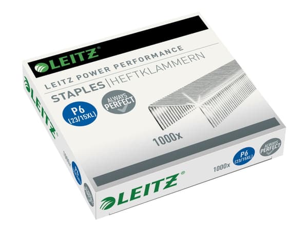 Leitz Power Performance P6 - Stifter - 23/15XL - 15 mm - galvanisert stål - pakke av 1000 - for Rapid Fashion HD110, HD210