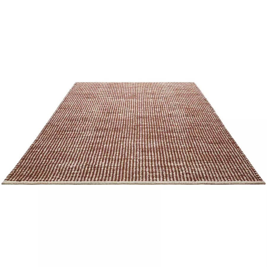 Green Looop Handweb-Teppich Toulouse rotbraun beige