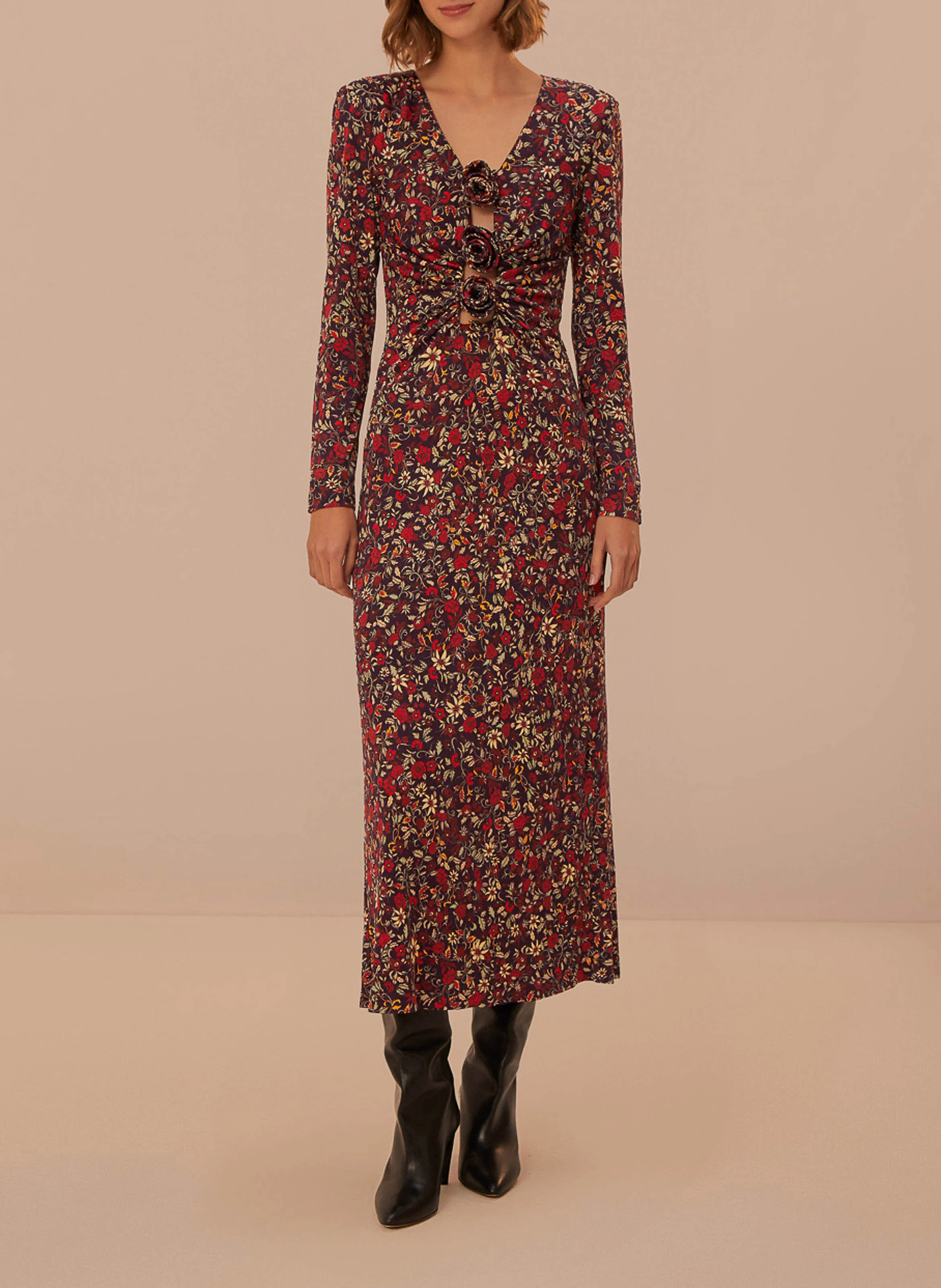 Robe longue imprimée | Multicolore