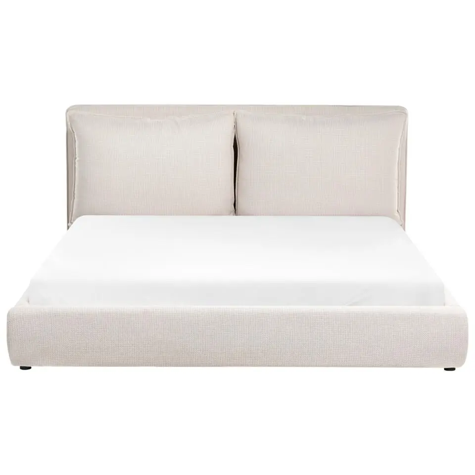 BAJONNA - Tweepersoonsbed - Beige - 180 x 200 cm - Stof