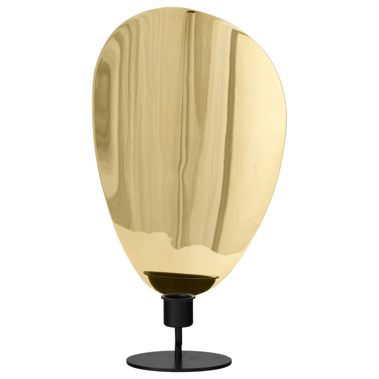 Audo Copenhagen Flambeau kandelaar medium Black/Polished Brass
