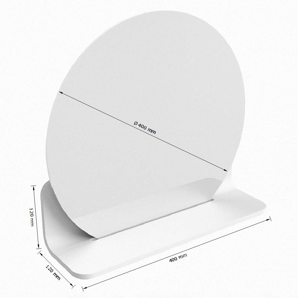 Mondiaz Spot spiegel rond Ø40cm met planchet rust