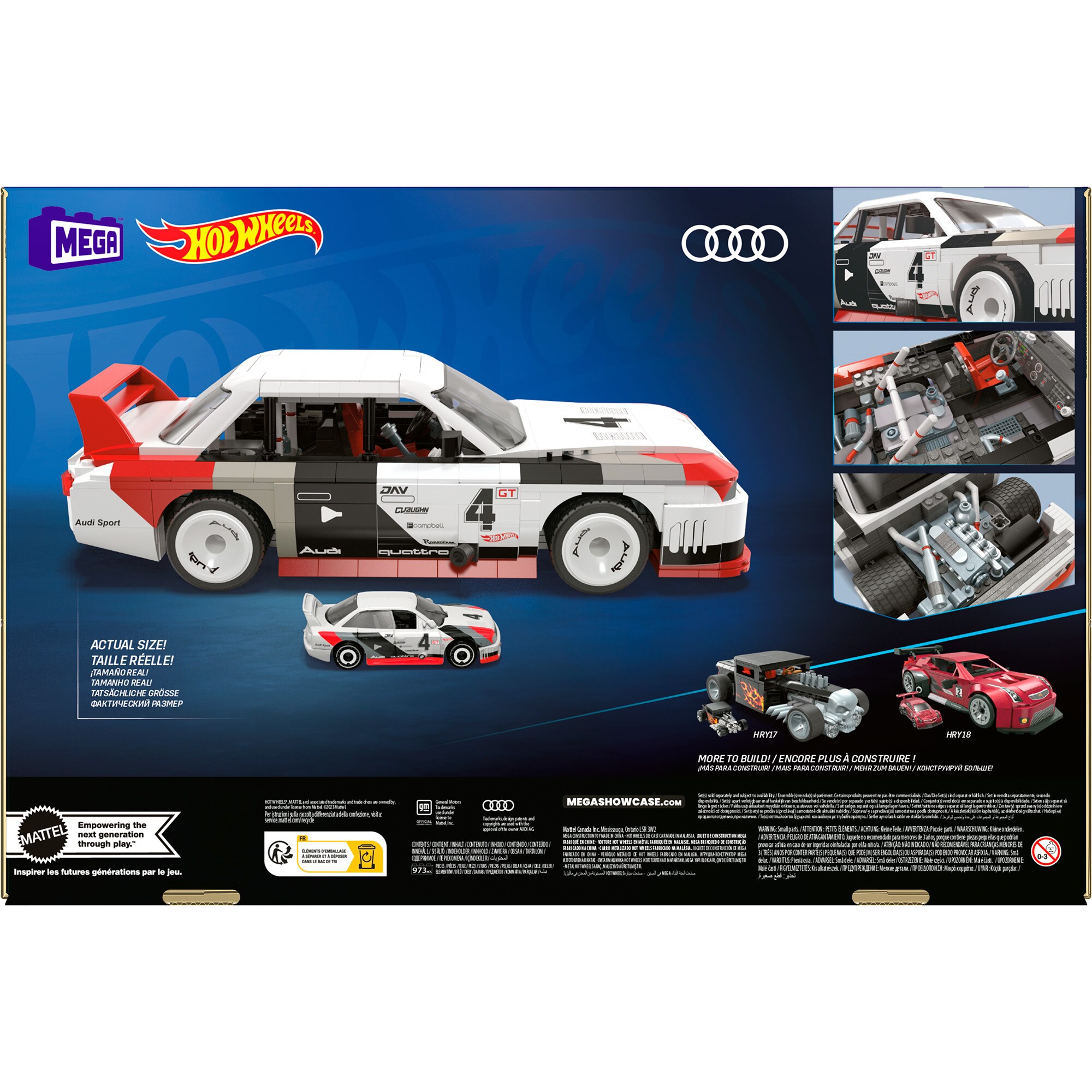 Mattel Konstruktionsspielzeug MEGA Hot Wheels Collector Audi 90 Quattro IMSA GTO