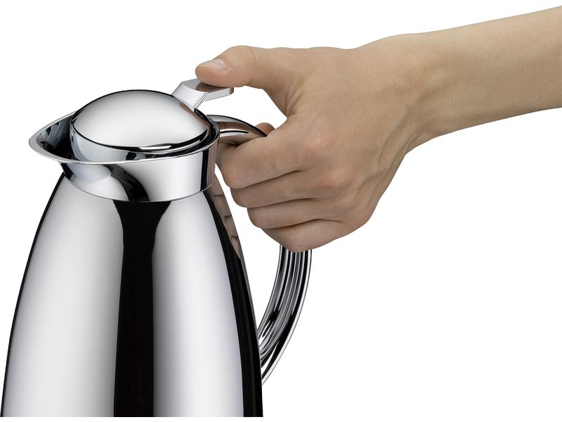 Alfi Thermoskanne Gusto 1000 ml, Silber Isolierkanne aus Edelstahl