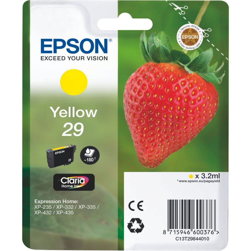 Epson 29 cartouches couleurs séparées pour imprimante jet d'encre