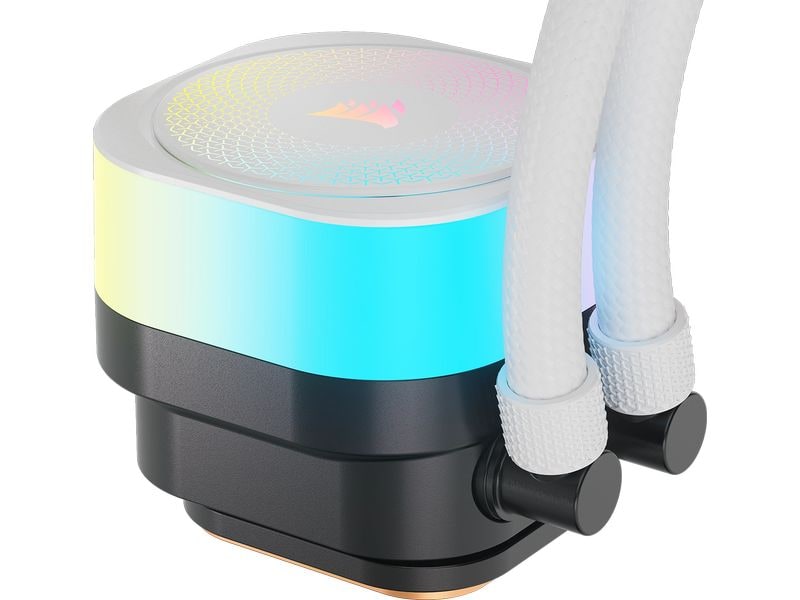 Corsair Wasserkühlung ICUE Link Titan 360 RX RGB Weiss CPU-Flüssigkeitskühler mit RX120 RGB-Lüftern