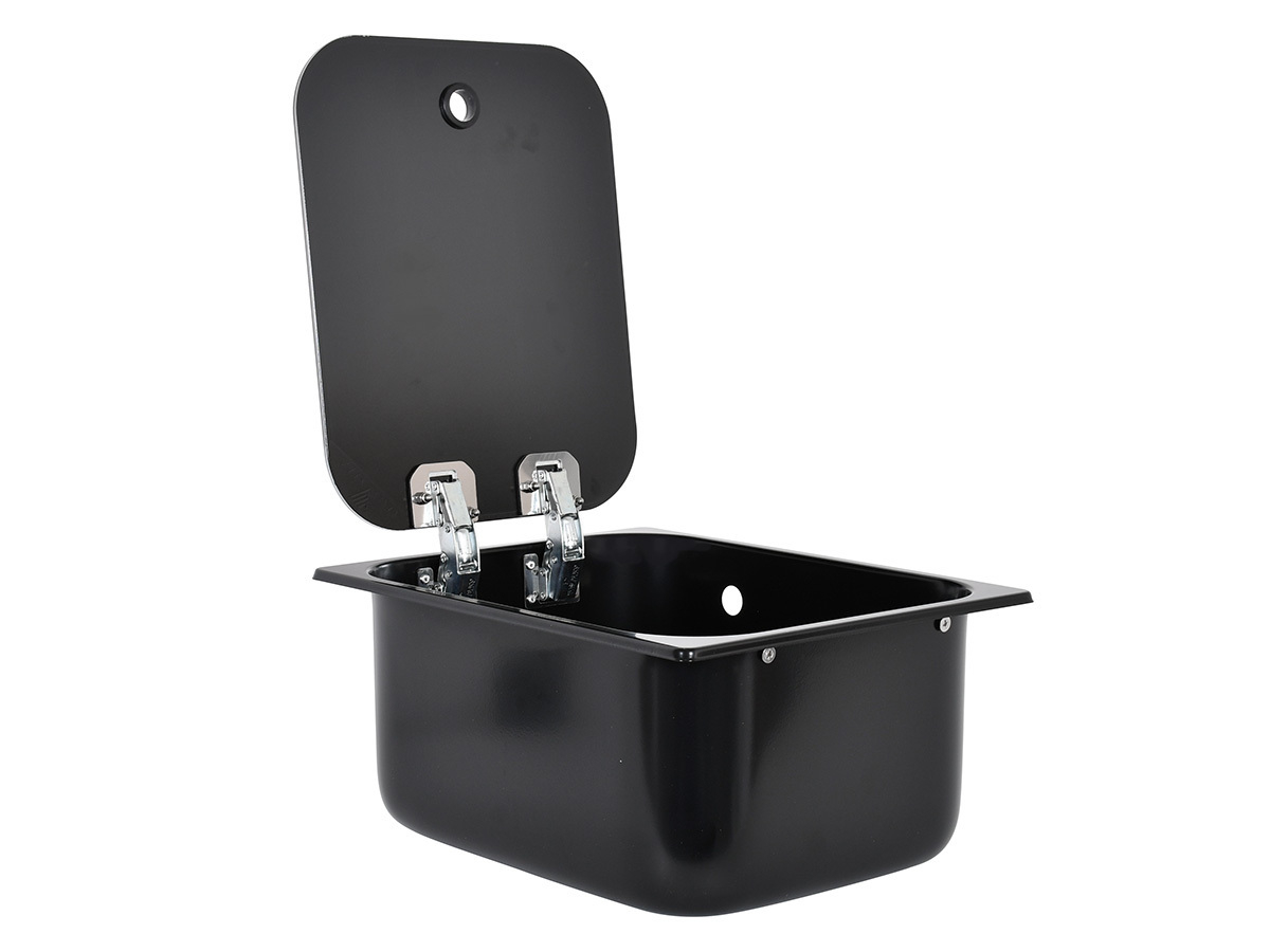 NavyLoad 32 x 26 cm wasbak met glasplaat - black