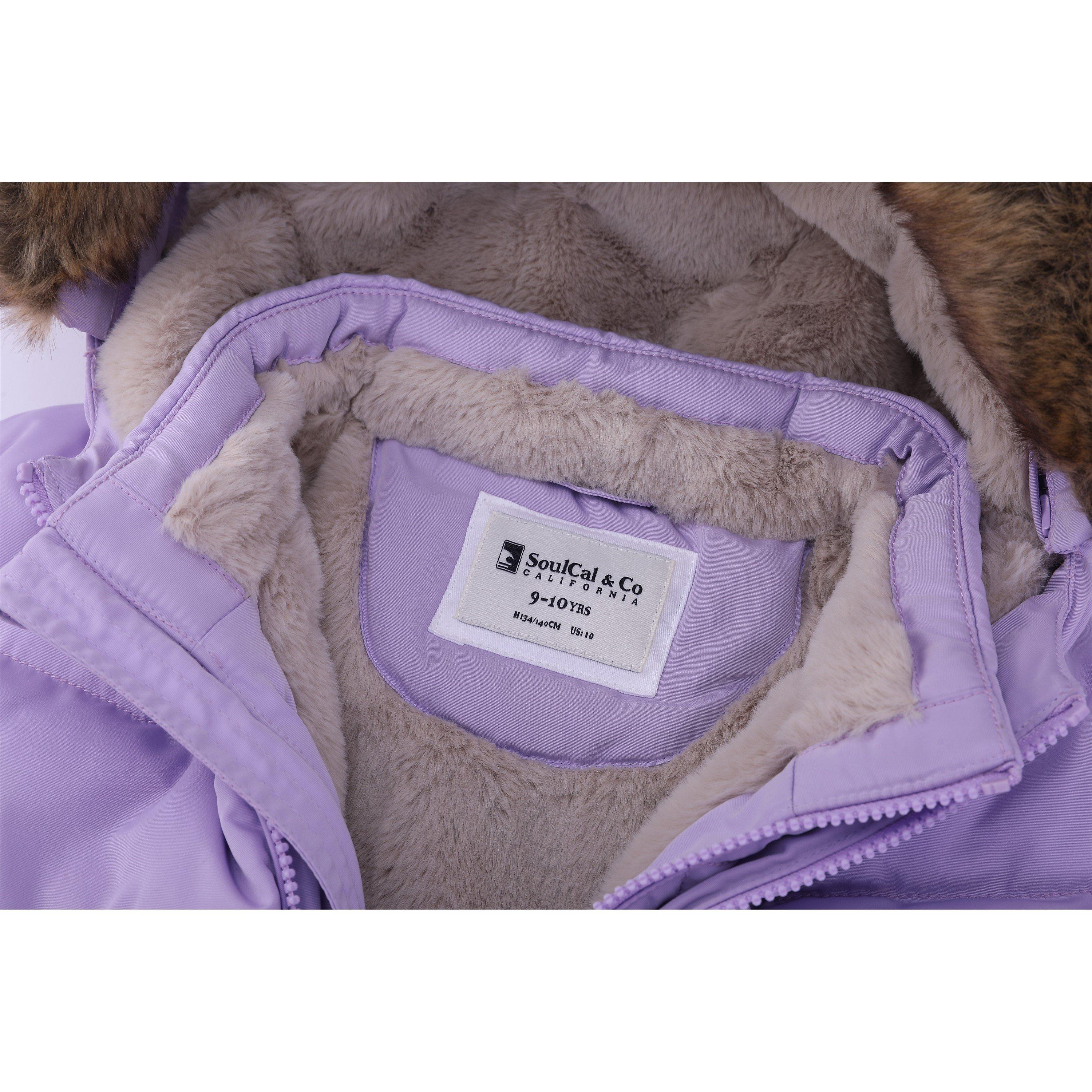 SoulCal Girls 2 Zip Bubble Jacket