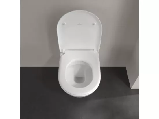 Pack WC suspendu sans bride VILLEROY ET BOCH Subway 2.0 + abattant + plaque blanche + bâti Grohe