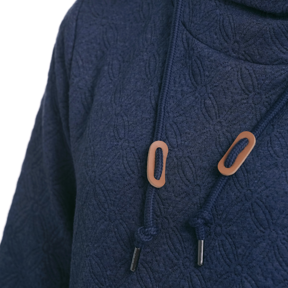 Gina Damen Hoodie mit Strukturmuster dunkelblau