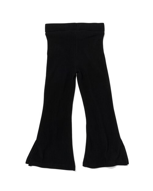 legging enfant patte déléphant côte noir