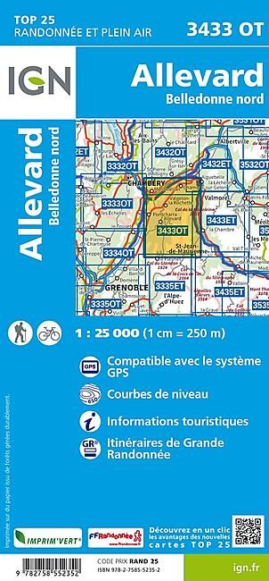 IGN - TOP25 3433OT ALLEVARD 1 25 000