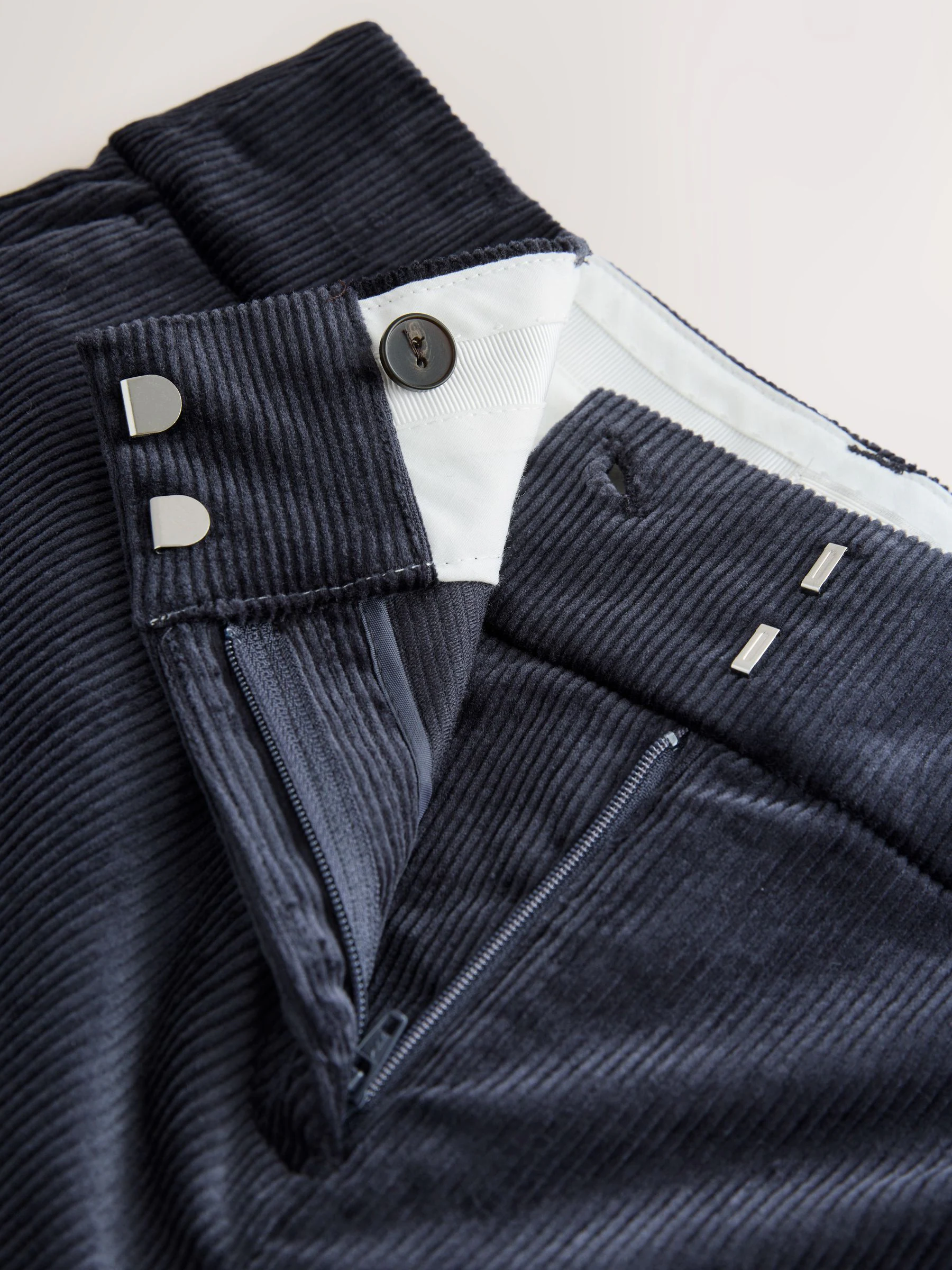 Marineblauw - N. Premium Cord Bootcut Broeken