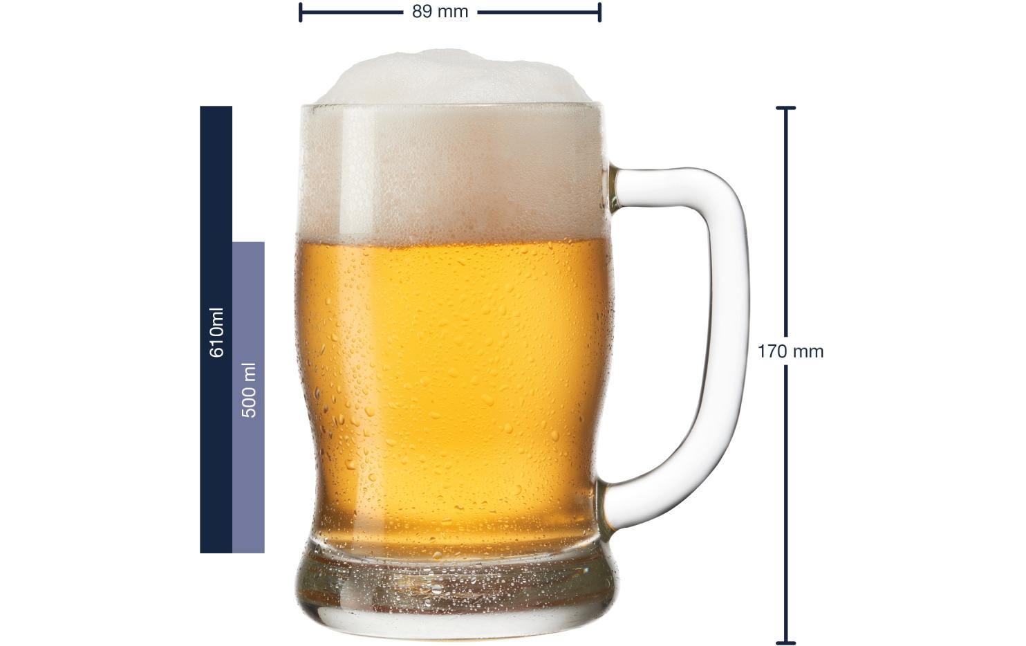 Bierglas Taverna 500 ml, 1 Stück, TransparentBierkrüge