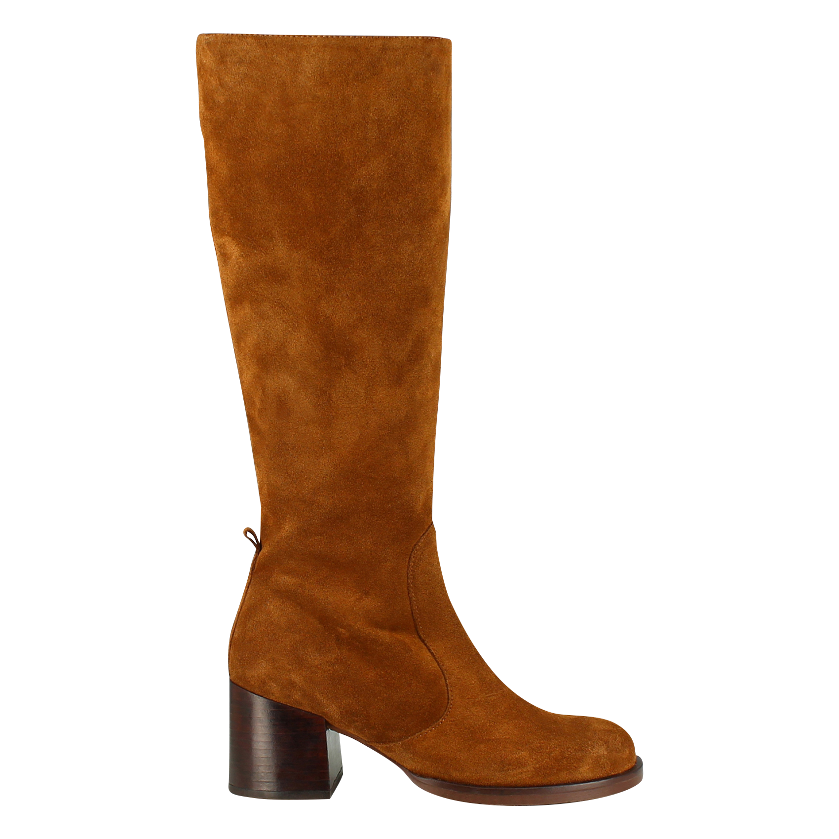 BIENVENUE - Bottes en cuir velours | Marron