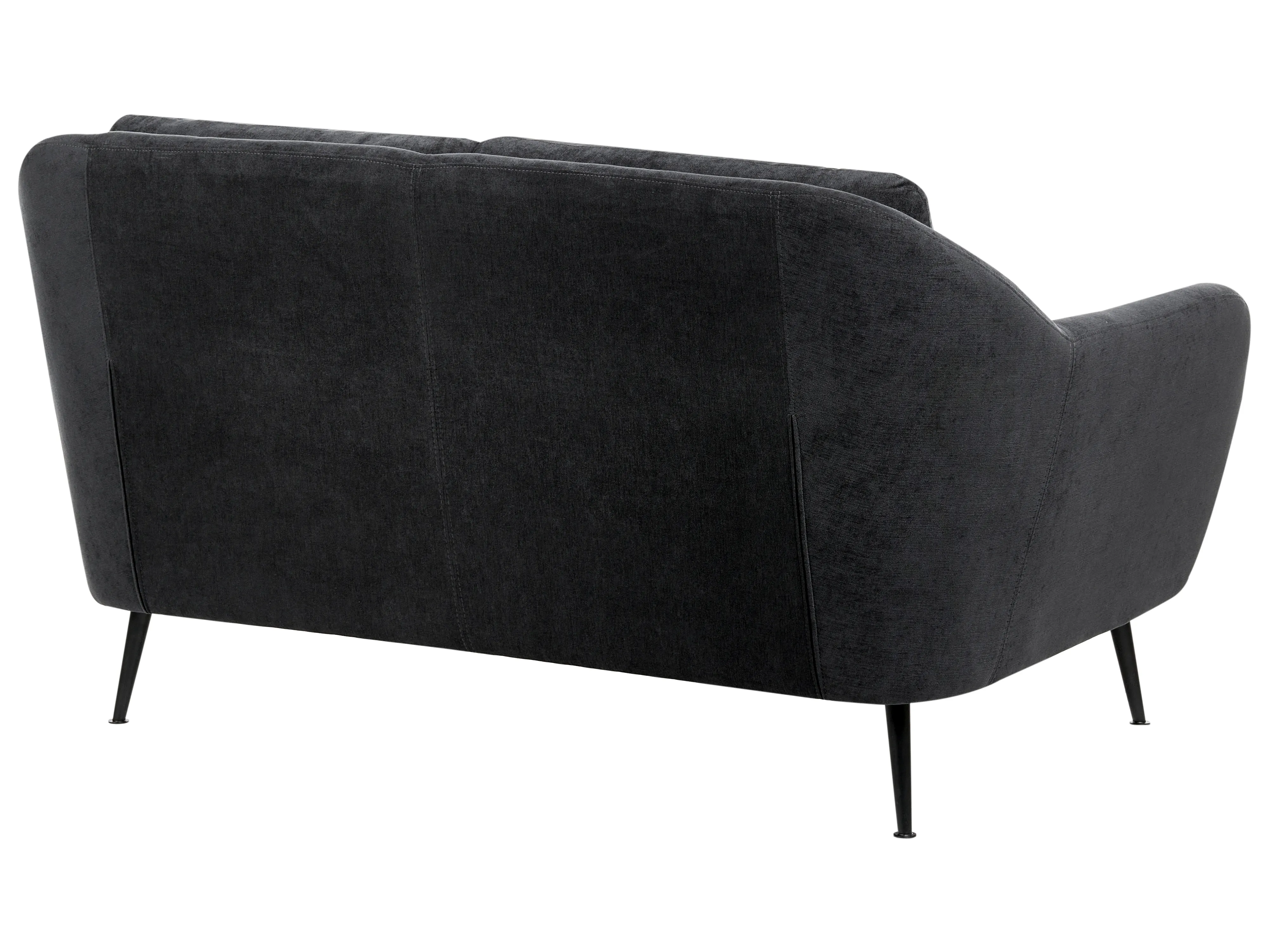 Bank 2-zits EIBY Chenille Zwart