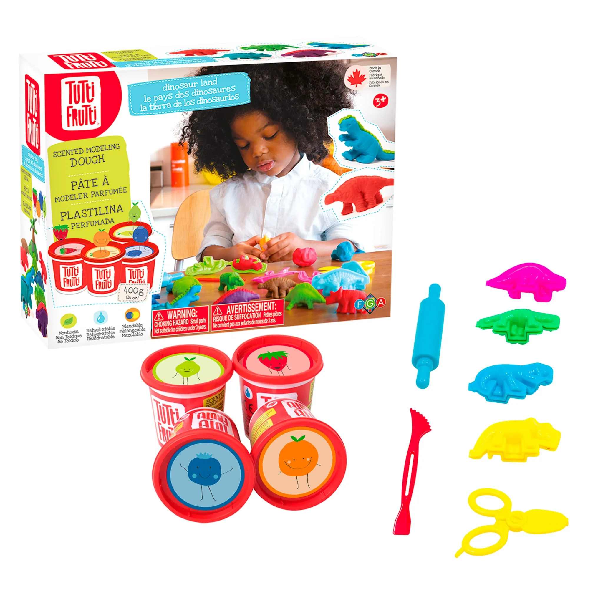 Tutti Frutti Ensemble Pâtes à Modeler - Dinosaures