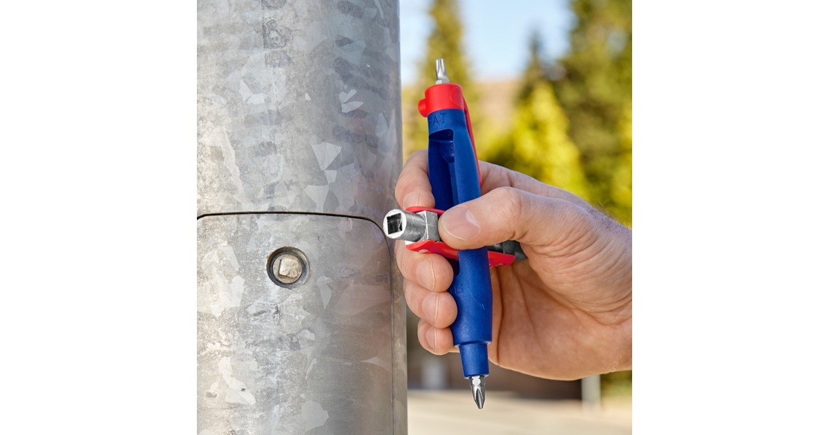 KNIPEXStiftschakelkastsleutel 00 11 07 dopsleutel  (Blauw/rood, Lengte 145 mm)