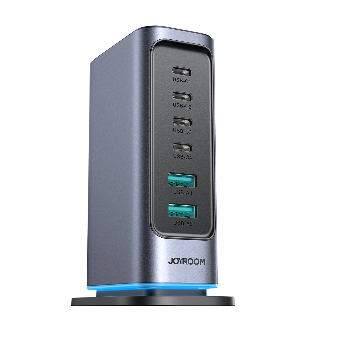 (65W) 4x USB C / 2x USB A GaN Ladegerät Universal Ladestation PD (JR-TCM02) - Grau