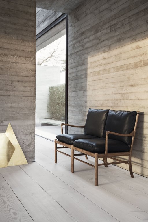 Carl Hansen & Son OW149-2 Colonial bank geolied walnoten Sif 98 leer