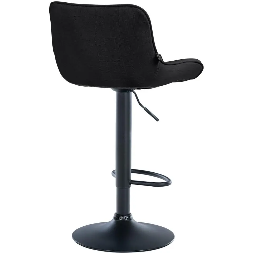 CLP Set van 2 Barkruk Vonore zwart Frame - Stof - zwart