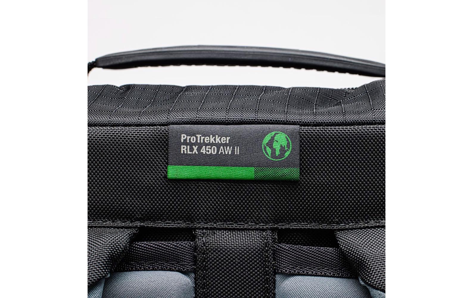 Fotorucksack Pro Trekker RLX 450 AW II (GRL)<br>Rucksack-Roller für Profifotografen zur Organisation der Ausrüstung in einem kompakten Handgepäckformat
