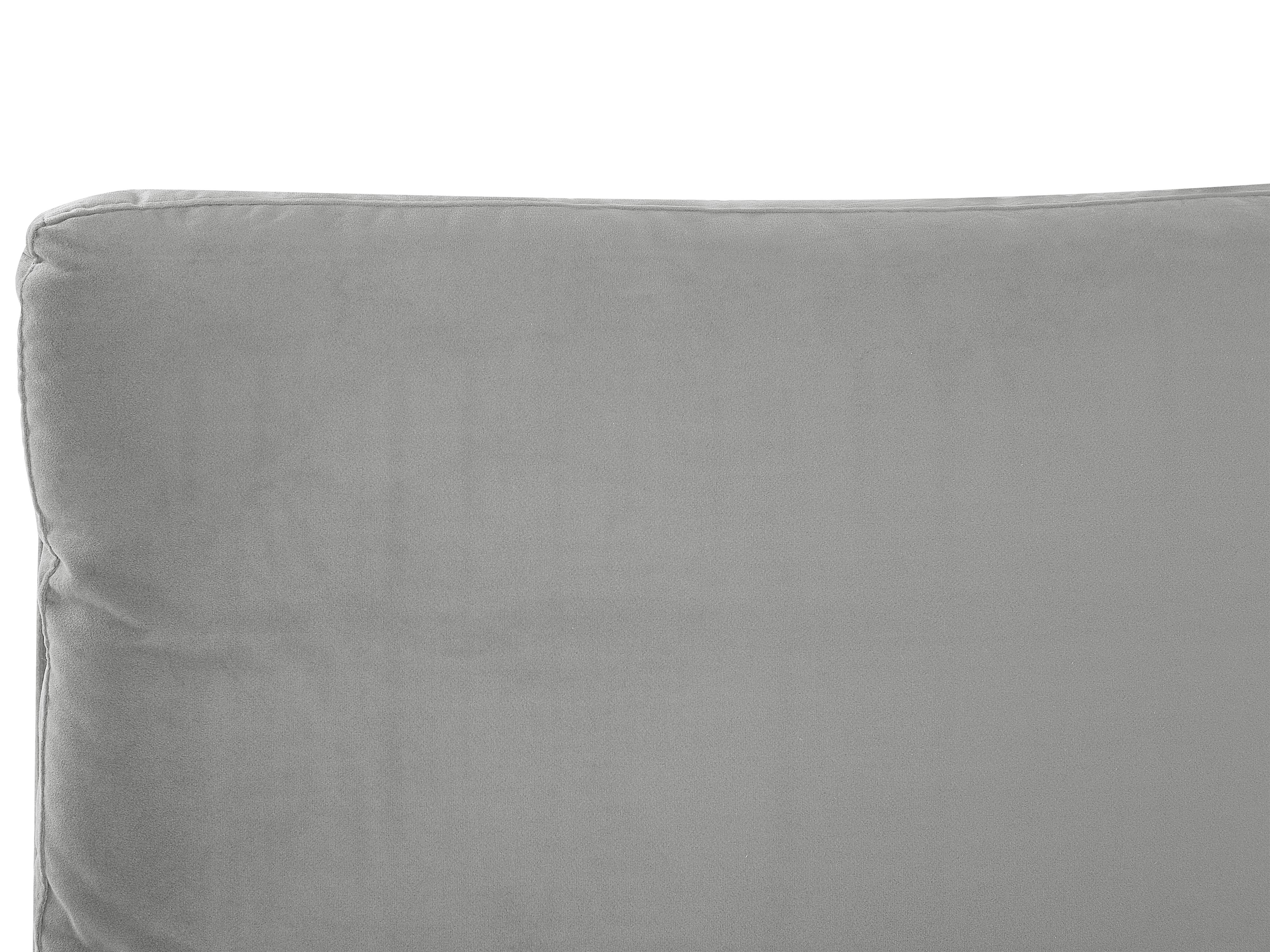 Bed Fluweel MELLE 180 x 200 cm Grijs