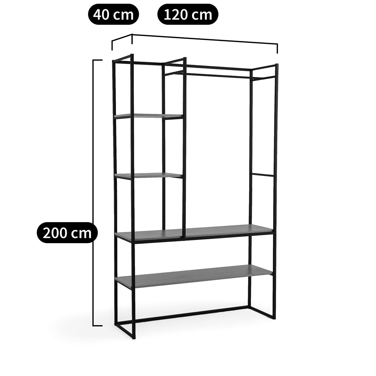 LA REDOUTE INTERIORS<br>Módulo de vestir L120 cm, Farla