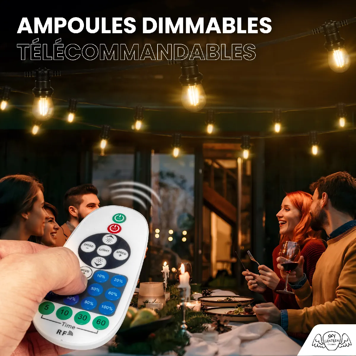 SkyLantern Set Variateur & 10 Ampoules LED Dimmables