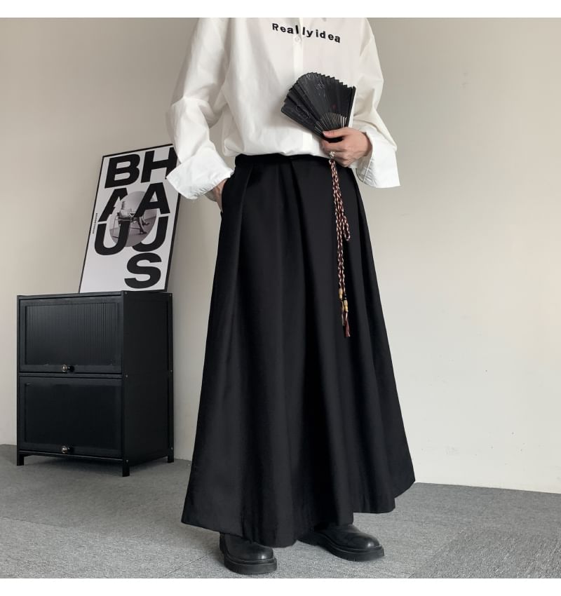 Patow - Mid Rise Plain Cropped Wide Leg Pants