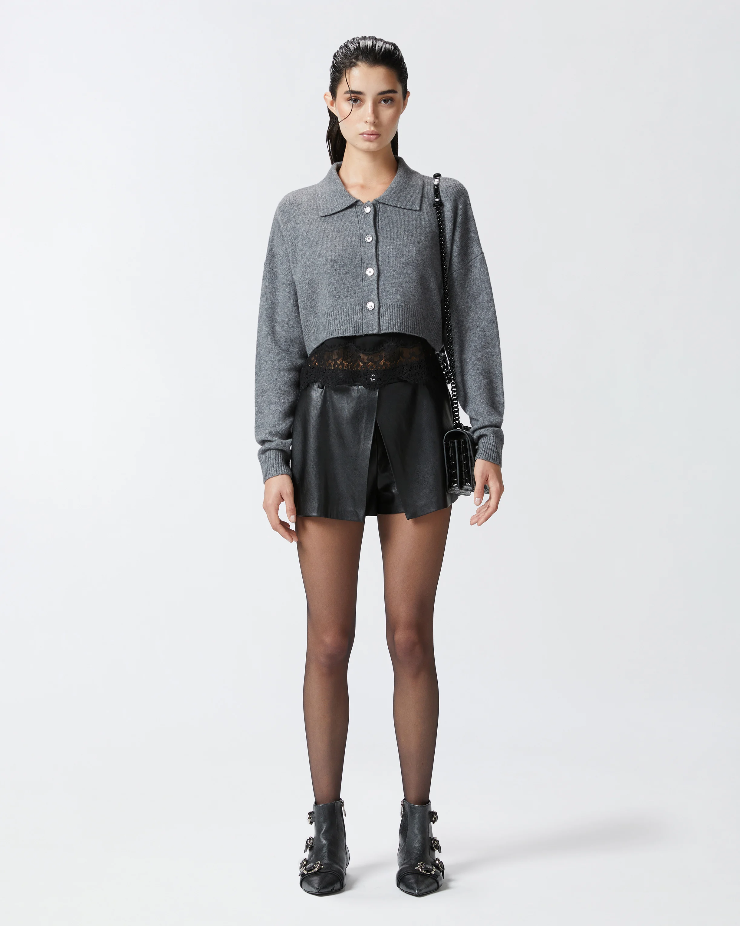 Cardigan mélangé avec top | Multicolore