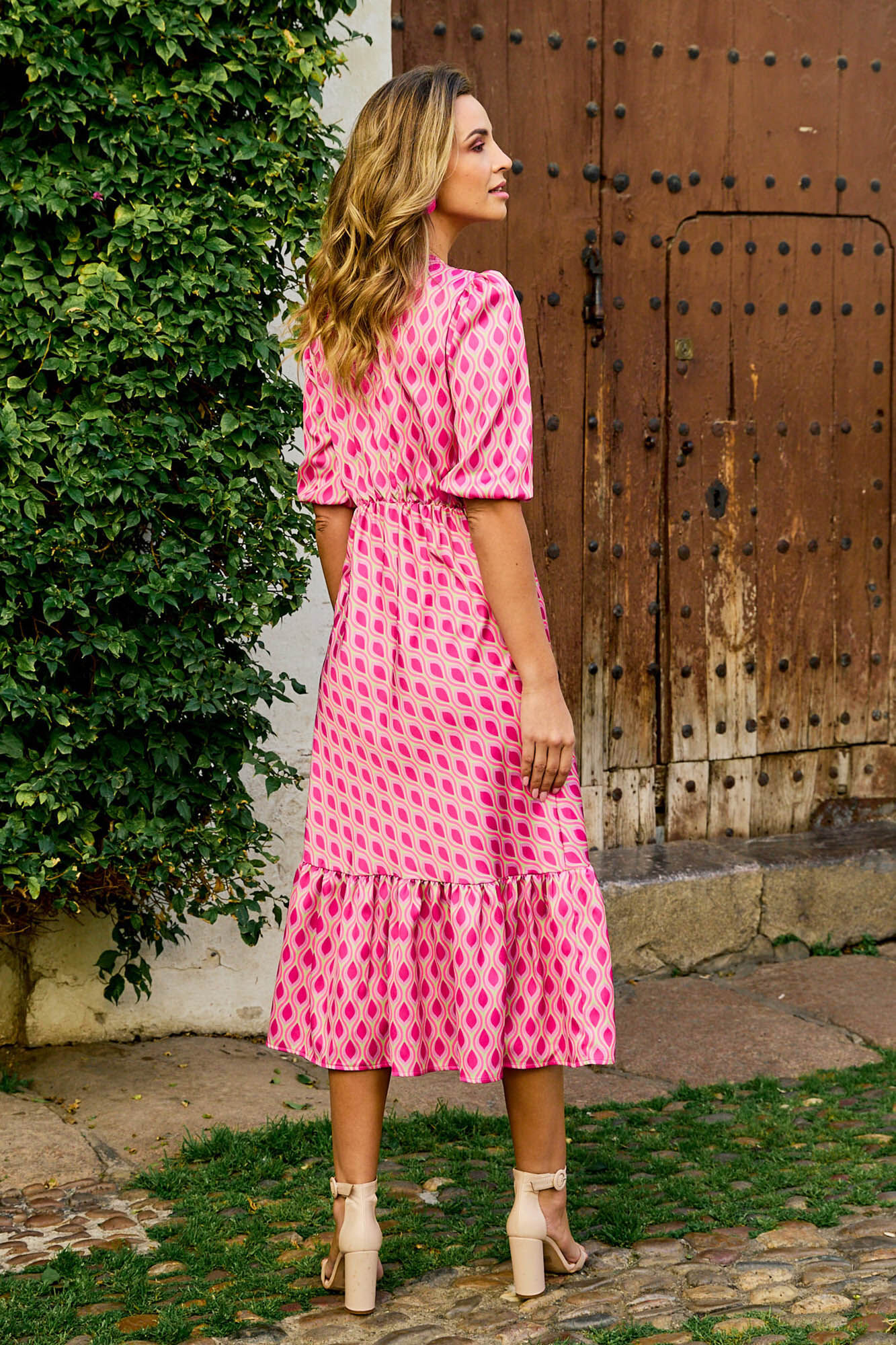 Vestido Framboesa com Babados - Vermelho