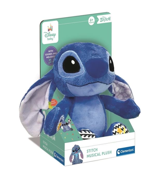 Clementoni Disney Baby Stitch musikalsk plysdyr